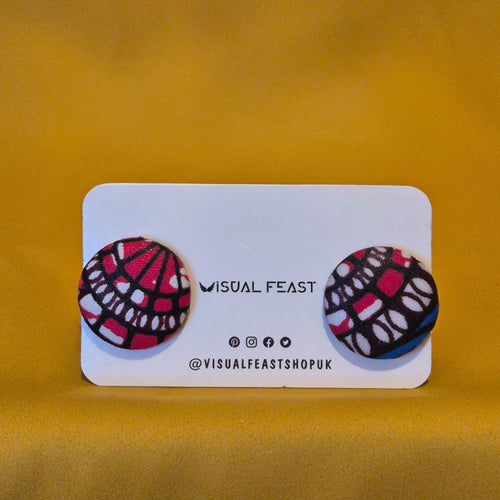 Button Earrings (Studs) (Large)
