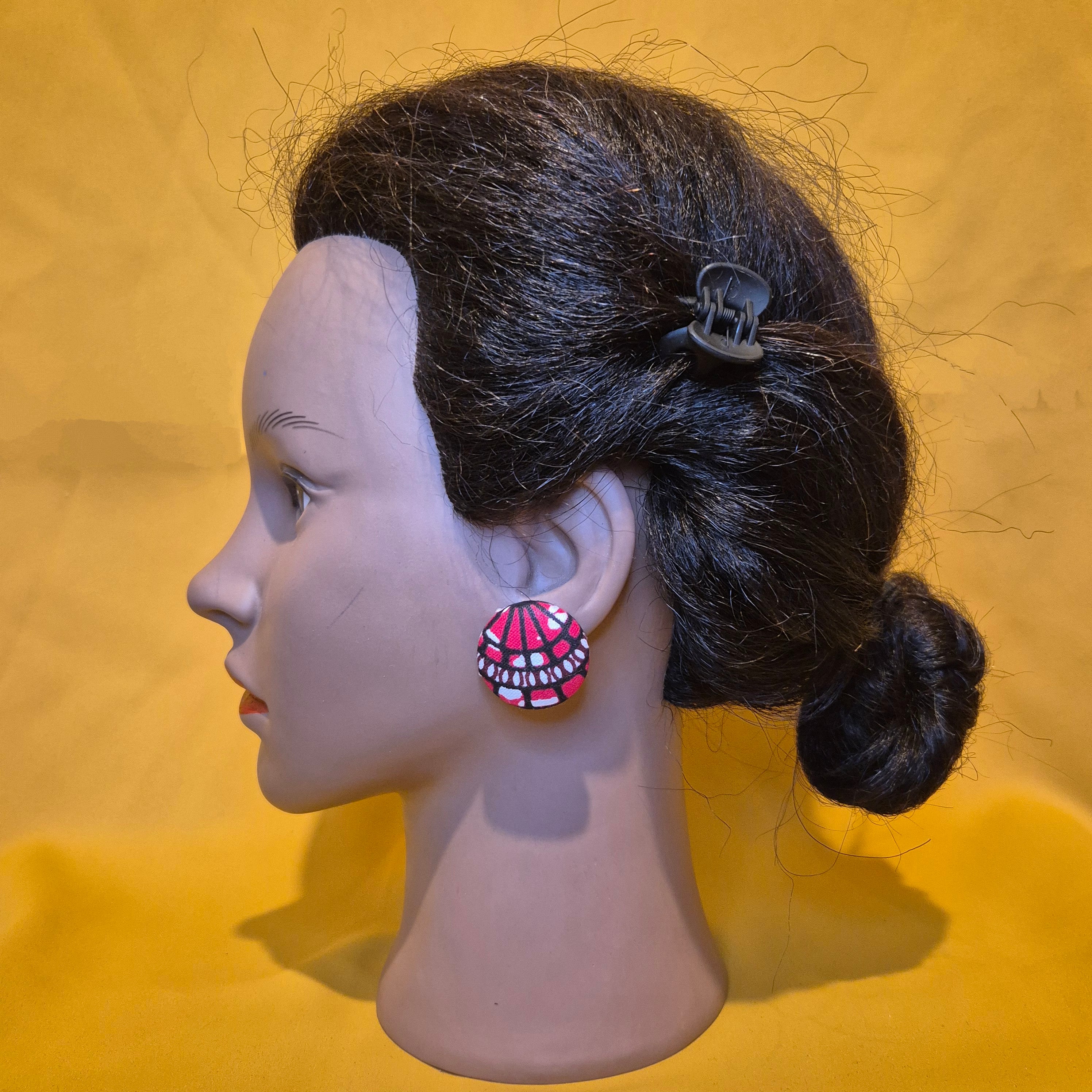 Button Earrings (Studs) (Large)
