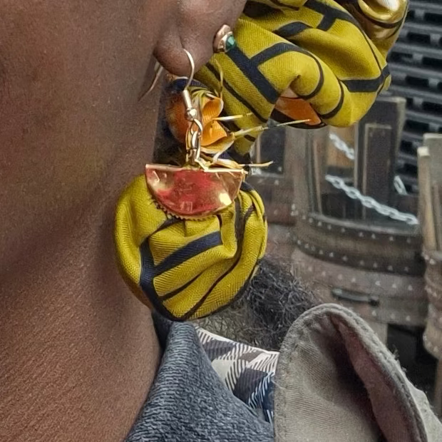 Drop Fan Earrings (Small)