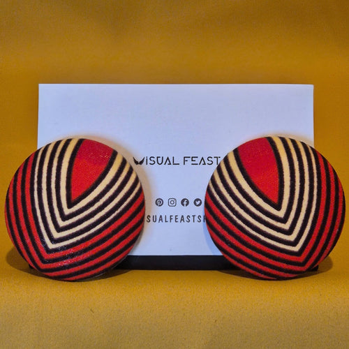 Button Earrings (Studs) (X-Large)