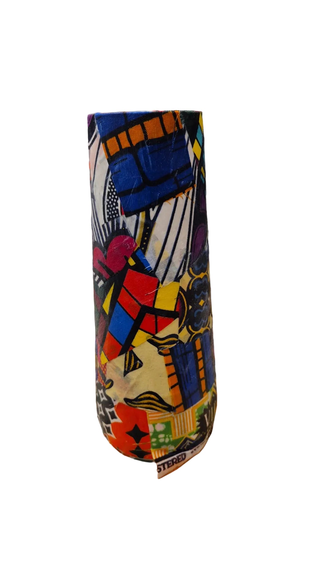 Colourful cylindrical vase